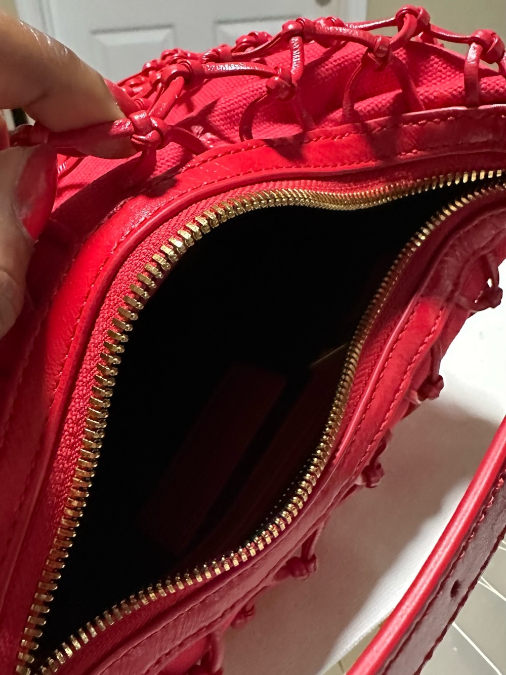 Brandon Blackwood Red Knotted Mini Bag - Picture 5 of 5